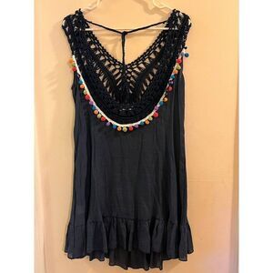 Aolro Top Blouse Women's Small Black V-Neck Sleeveless Pullover Outdoor Size S